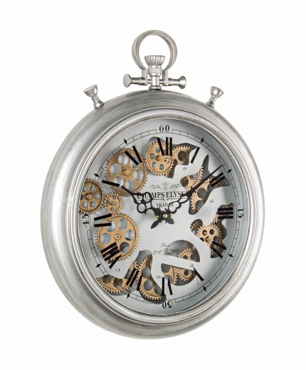 Ceas de perete Engrenage D40 Gri / Auriu, L40xl50 cm