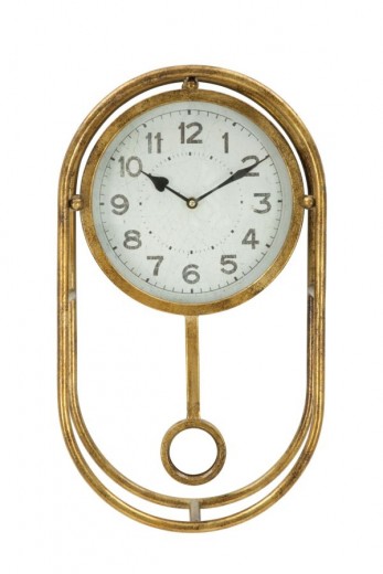 Ceas de perete Glam Pendol Auriu, 29,5 x 52 cm