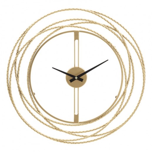 Ceas de perete Strips Auriu, Ø50 cm