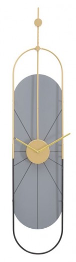 Ceas de perete Slim Gri / Auriu, L20xl93,5 cm