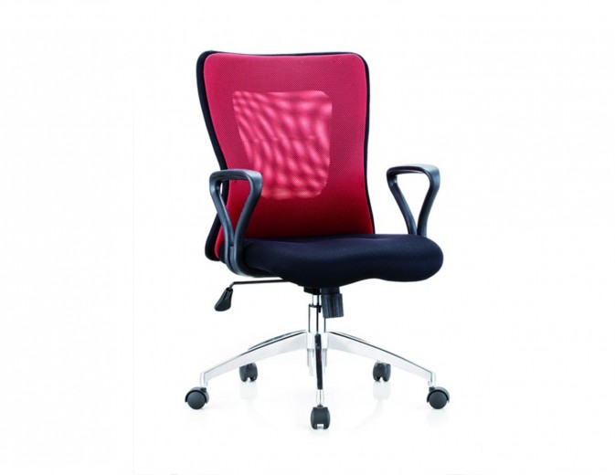 Scaun de birou ergonomic, tapitat cu stofa Novo S74 Black / Red, l60xA60xH98-108 cm
