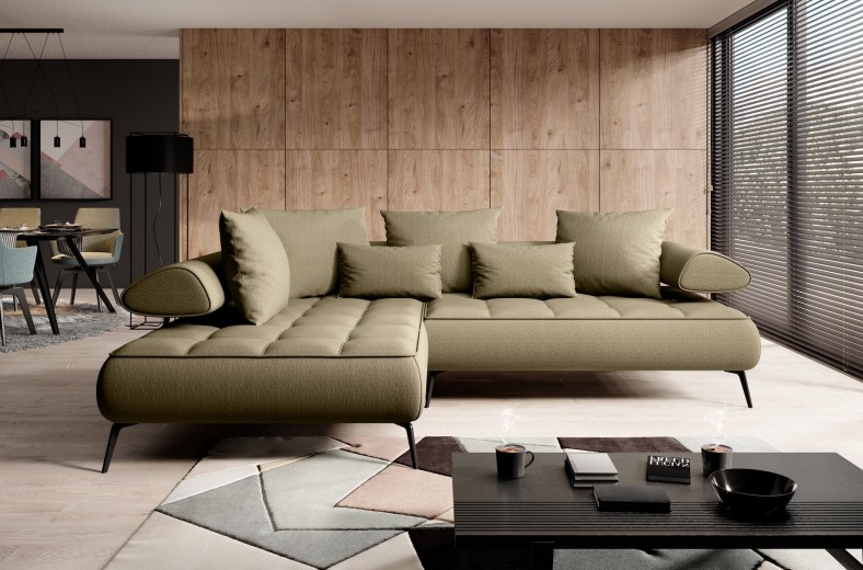 Coltar Fix, cu Sezlong pe Stanga, Mecanism Electric Relax, Perne Incluse, Sedo L, l268xA224xH70-88 cm