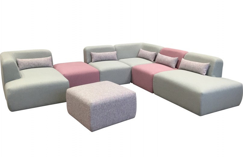 Coltar modular cu sezlong pe dreapta Boxi, l284xA336xH75 cm