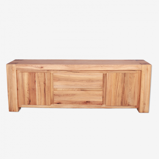 Comoda din lemn de stejar salbatic, cu 2 sertare si 2 usi Francisco, l230xA50xH80 cm