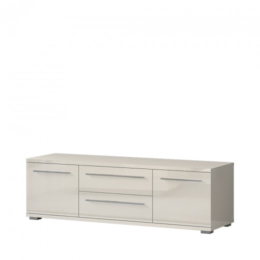 Comoda TV din pal si MDF, cu 2 usi si 2 sertare, Piano TV150-2K2F/PN Bej, l150xA45xH46 cm