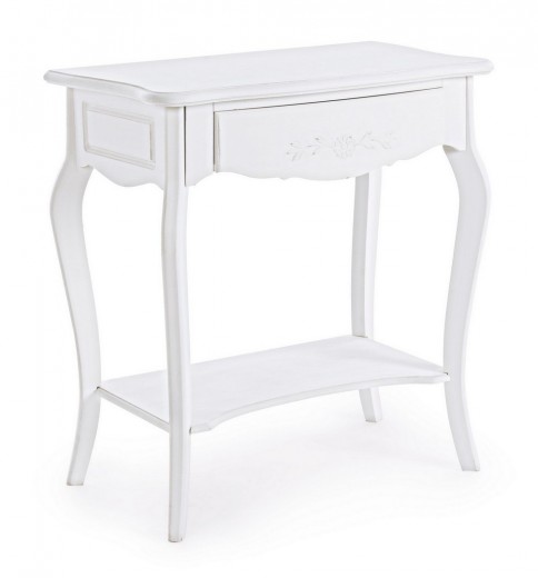 Consola din MDF, cu 1 sertar, Daisy Alb, l70xA40xH74 cm