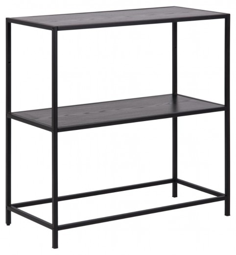 Consola din pal si metal, Seaford II Antracit / Negru, l77xA35xH79 cm