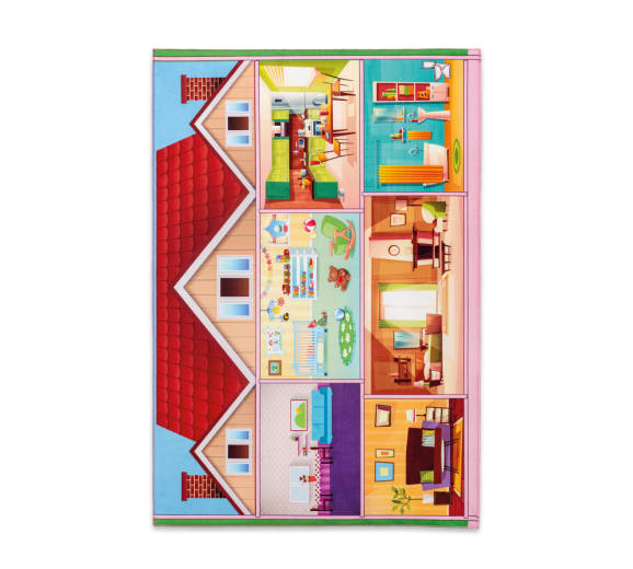 Covor pentru copii din PE  Soft Play House Multicolour, 100 x 150 cm