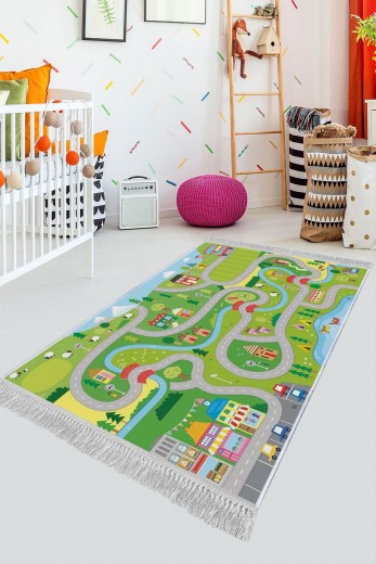 Covor pentru copii Road Multicolor