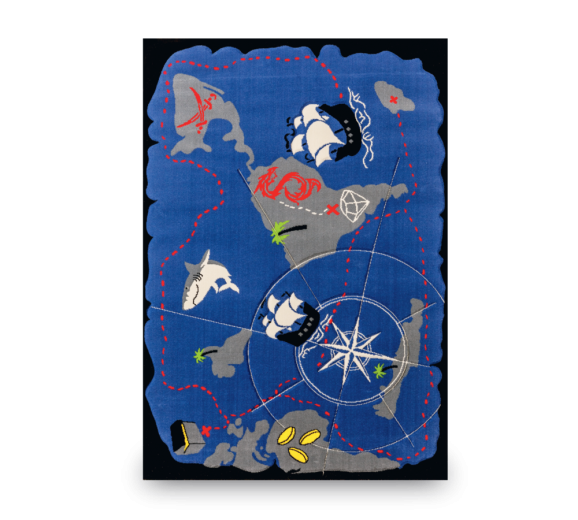 Covor pentru copii Pirate Multicolour / Blue, 133 x 190 cm
