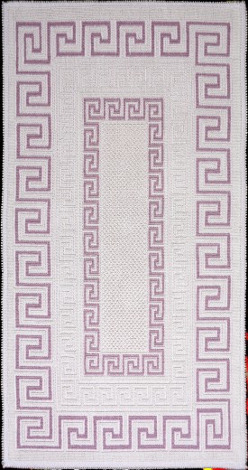 Covor tesut din bumbac Versace Roz, 80 x 200 cm