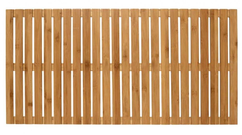 Covoras pentru baie antiderapant, din bambus, Duckboard Large Bamboo Natural, 100 x 50 cm