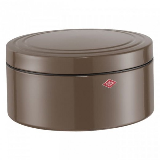Cutie metalica pentru dulciuri, Classic Line Grej, Ø24xH12,4 cm