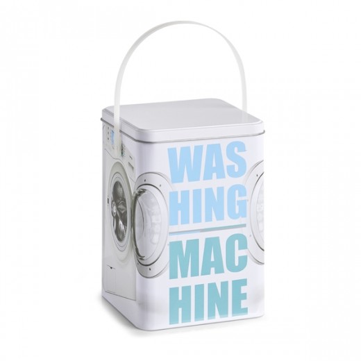 Cutie pentru depozitare detergent, din metal, Washing Machine Multicolor, L15xl15xH21 cm