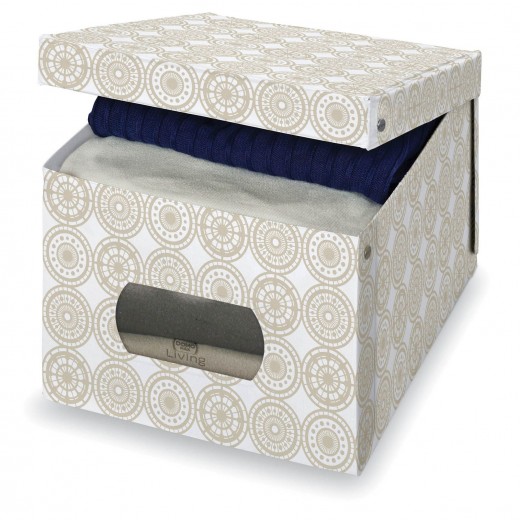 Cutie pentru depozitare din carton, Ella XL Bej, L50xl42xH31 cm