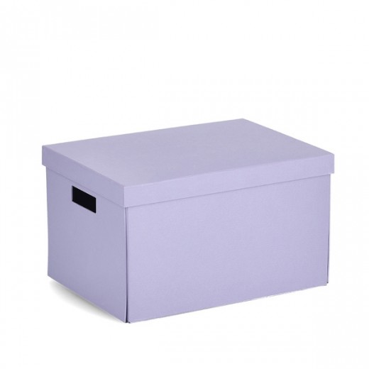 Cutie pentru depozitare, din carton reciclat, Fold Small Lila, L35xl25xH20 cm