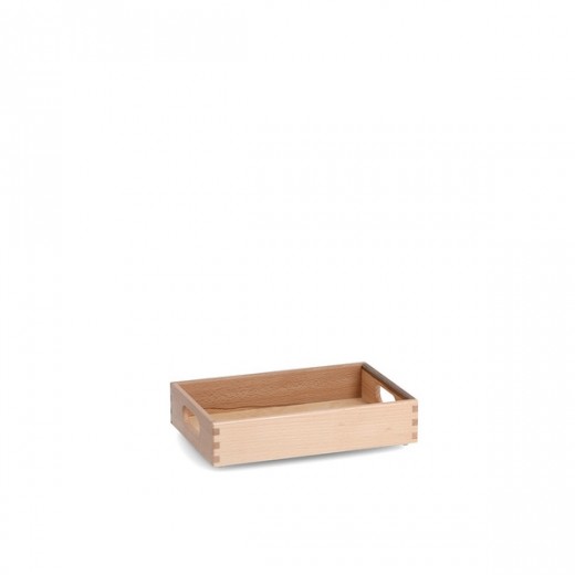 Cutie pentru depozitare, din lemn de fag, Stack Low I Natural, L30xl20xH7 cm