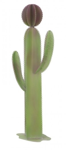Decoratiune metalica Cactus Small Slim Verde, l32xA15xH77,5 cm