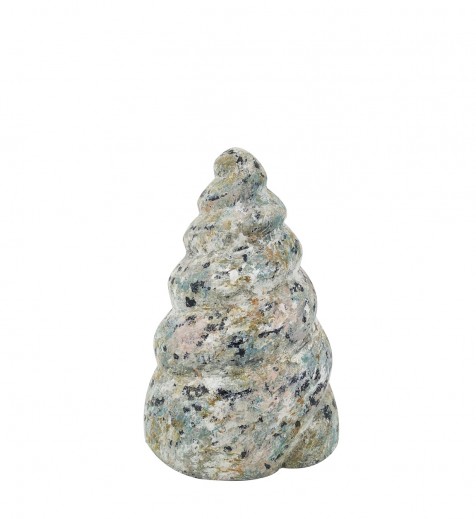 Decoratiune din lemn de albasia, Ethnic Conch Multicolour, Ø10xH17 cm