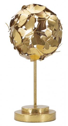 Decoratiune din metal Farfalle Auriu, Ø19,5xH40,5 cm