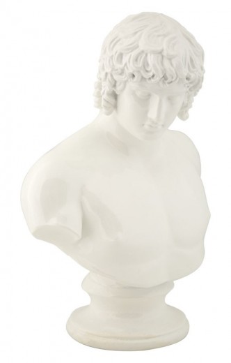 Decoratiune din rasina Centurion Sculpture Alb, L18,2xl12,8xH25 cm