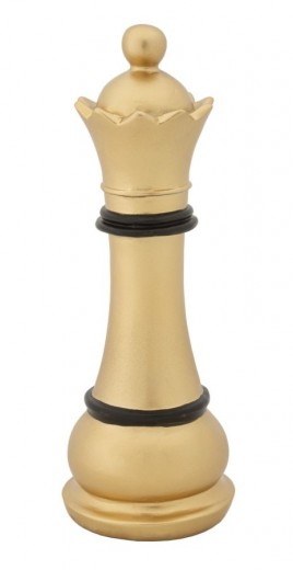 Decoratiune din rasina Regina Auriu, Ø9xH25,5 cm