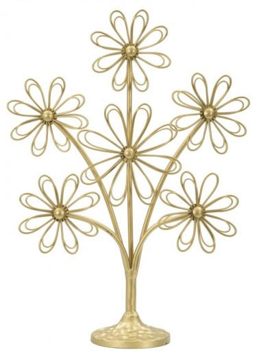 Decoratiune metalica Bigliettini Glam Auriu, l30xA10xH41,5 cm