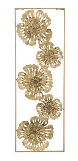 Decoratiune metalica de perete Luxy A Auriu, l30,5xA3,7xH88,5 cm
