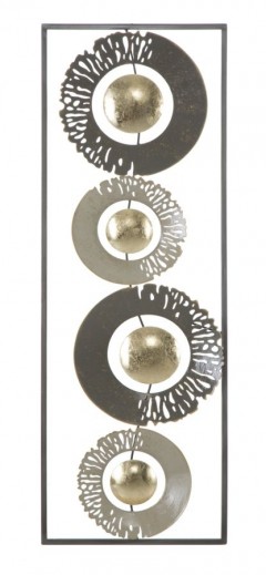 Decoratiune metalica de perete Ring Multicolor, l31xA3xH89,5 cm