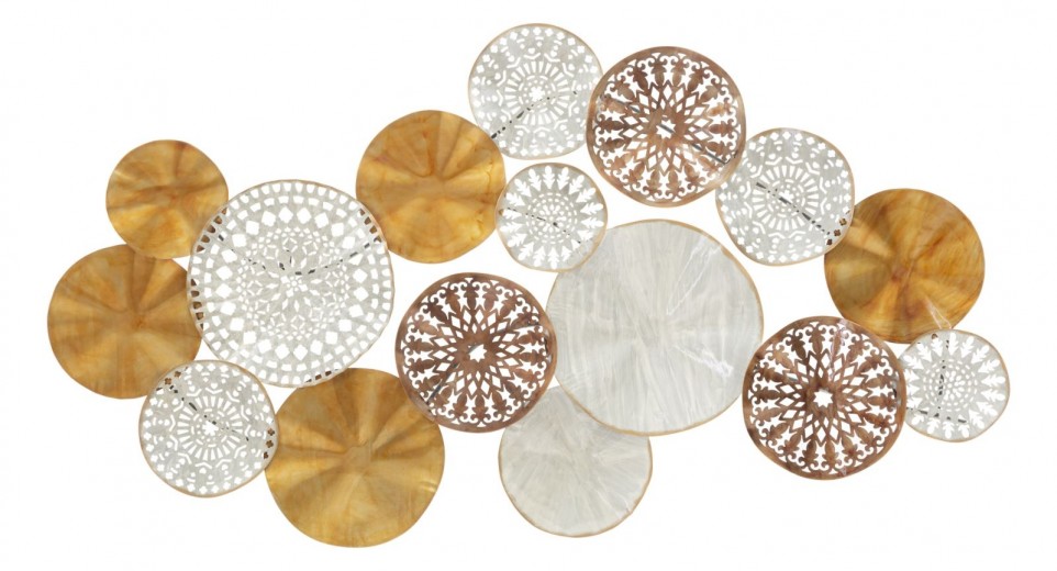 Decoratiune metalica de perete, Triby Multicolor, l125xA5,5xH68,5 cm
