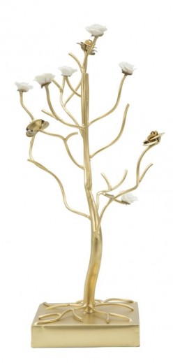 Decoratiune metalica Tree Gold, H 36,5 cm