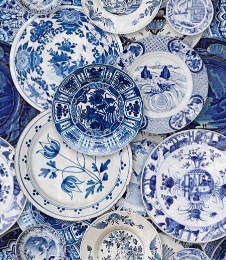 Set 3 role Tapet Imprimat Digital Delftware