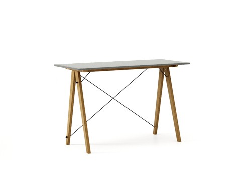 Masa de birou Desk Slim Oak Grey, L120xl50xh75 cm