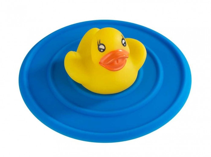 Dop pentru chiuveta, din silicon, Sink Stop Duck, Galben / Albastru, Ø11xH4 cm