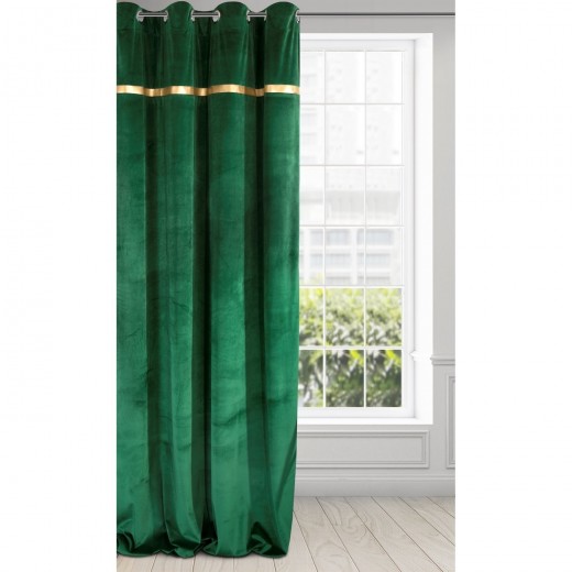 Draperie Emera Velvet Verde, 140 x 250 cm, 1 bucata