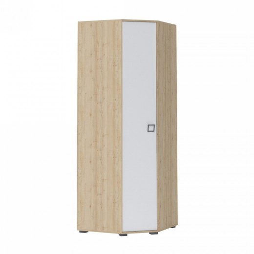 Dulap de colt din pal cu 1 usa, pentru copii, Kiki PUG Tall Fag, l86xA86xH236 cm