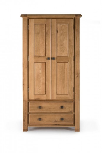 Dulap din lemn de stejar, cu 2 usi si 2 sertare York Oak, l100xA63xH190 cm