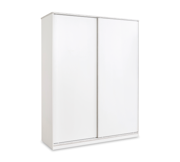 Dulap din pal cu 2 usi glisante pentru tineret White, l164xA59xH206 cm