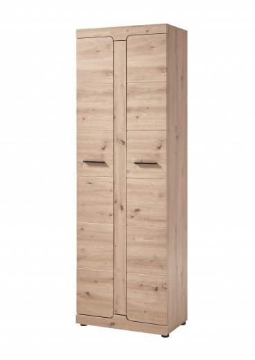 Dulap hol din pal si MDF, cu 2 usi Arsen Stejar, l65xA38xH198 cm