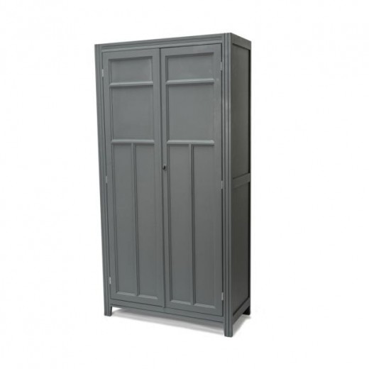 Dulap pentru copii din lemn de fag si MDF, cu 2 usi Katey, l90xA40xH180 cm