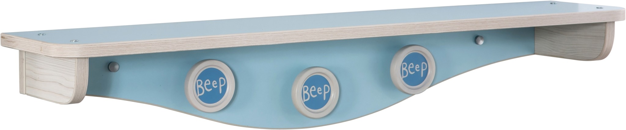 Etajera din pal, pentru bebe Baby Boy Light Blue / Nature, l86xA18xH15 cm