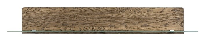 Etajera suspendata din lemn si sticla Negro Large 35 Oak, l163xA25xH23 cm