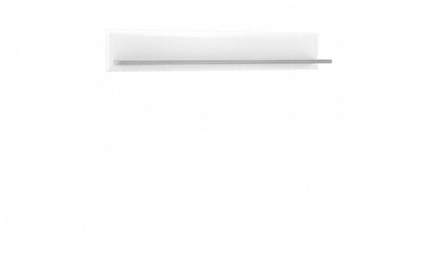 Etajera suspendata din pal, Torrin Stejar Ice Grey / Alb, l140xA22,2xH24 cm