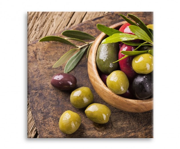 Tablou Sticla Glasspik Olives 3, 30x30 cm
