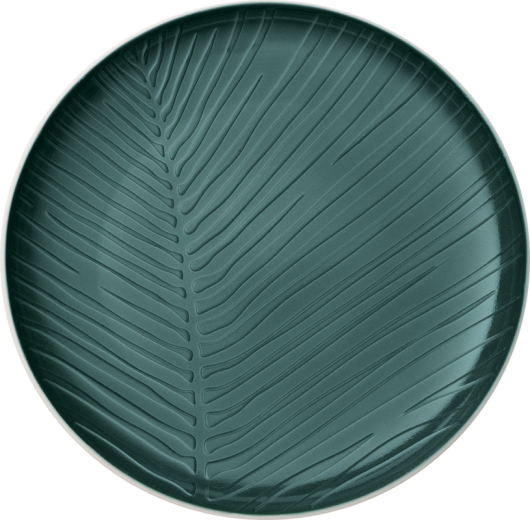 Farfurie intinsa din portelan, It's my Match Leaf Alb / Verde, 24 cm, Villeroy & Boch