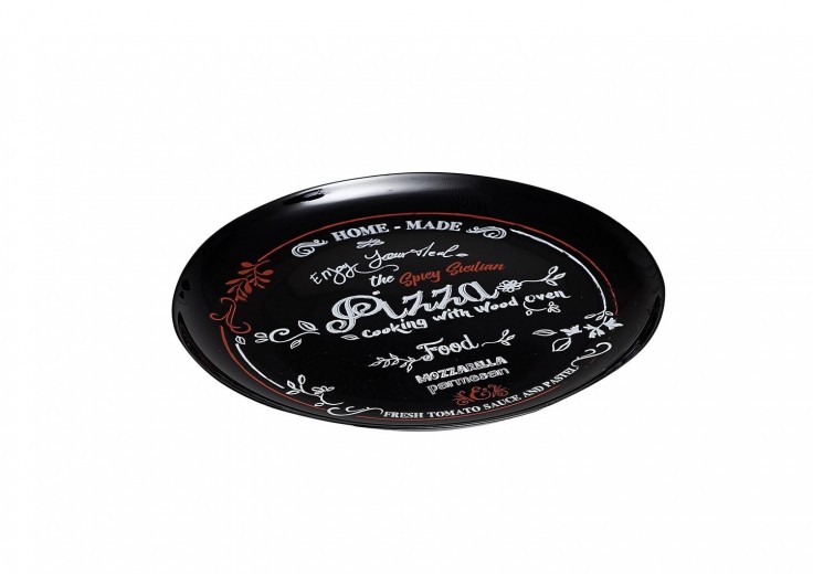 Set farfurii pentru pizza Nero, Sticla, Ø 32 cm, 6 piese