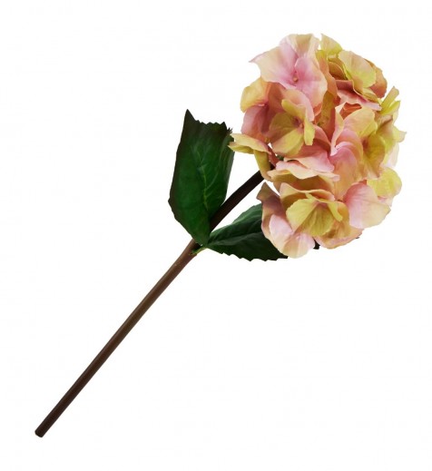 Fir floare artificiala Hortensia Roz, 55 cm