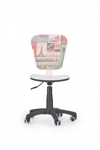 Scaun de birou pentru copii, tapitat cu stofa Flynn Paris, l53xA52xH83-95 cm
