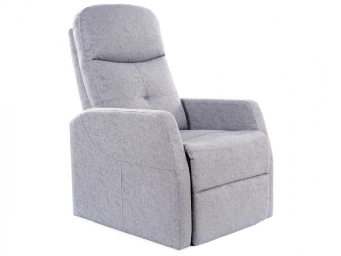 Fotoliu Recliner tapitat cu stofa, Arezo Gri, l63xA76xH100 cm