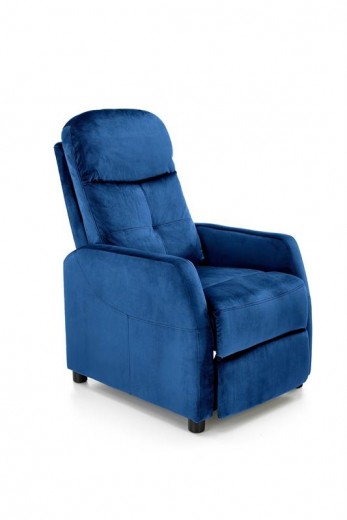 Fotoliu Recliner tapitat cu stofa, Filipo II Velvet Bleumarin, l64xA84xH103 cm